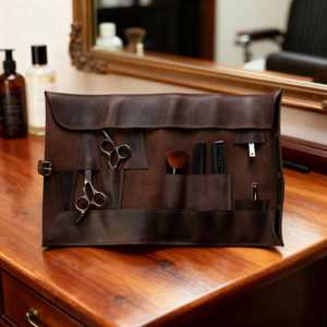 Étui en cuir pour ciseaux de barbier, pochette professionnelle pour outils de coiffeur, étui réglable pour ciseaux à fixer à la ceinture, anti-odeur, décontracté LBSP-0005 - Product Image 1