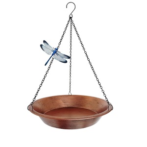 Mangeoire à oiseaux en métal et support de nettoyage, design tendance fait main, prix de gros, aspect décoratif élégant, bain pour oiseaux - Product Image 2