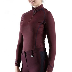Camisa de Equitación Premium para Mujer, Manga Larga, Transpirable, Elástica, para Competición, con Logotipo Personalizado OEM - Product Image 1