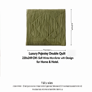 Couette double en polyester de luxe 220x240 CM - Couette chaude et douce pour l'hiver avec design patchwork pour la maison et l'hôtel - Product Image 2