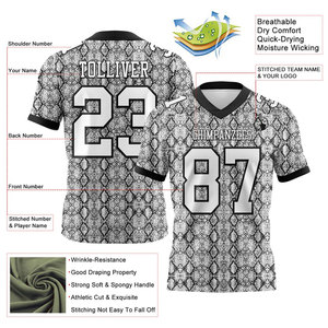 Custom 100% Polyester American Football Jersey 7v7 Embroidered Quick Dry Short Sleeve American Football Jersey - Product Image 5
