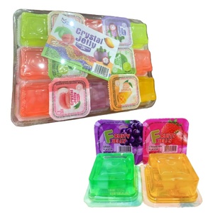 Pudín de gelatina con sabor a frutas Halal, marca privada, al por mayor, con Nata de Coco, en caja, snacks de gelatina de coco - Product Image 1