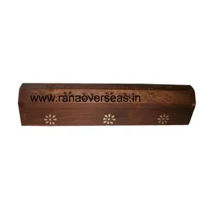 Porte-encens en bois Style cercueil fait à la main par un artisan expérimenté avec boîte à cercueil de rangement de brûleur