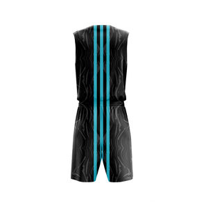 Uniforme de baloncesto de alta calidad, 100% poliéster, sublimación, personalizado, con impresión de logotipo en blanco, uniformes de baloncesto para equipos. - Product Image 2