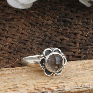 925 Sterling <b>Silver</b> Bezel Setting Citrine Brilliant Cut Handmade Classic <b>Boho</b> Dainty Solitaire <b>Ring</b> Certified Jaipur Unisex - Product Image 5