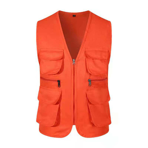 เสื้อกั๊กทำงานผู้ชายสีดำสะท้อนแสงหลายกระเป๋า ตรวจจับเข็มได้ ผลิตจากโพลีเอสเตอร์ ระบายอากาศได้ดี เหมาะสำหรับงานก่อสร้างและวิศวกรรม - Product Image 2