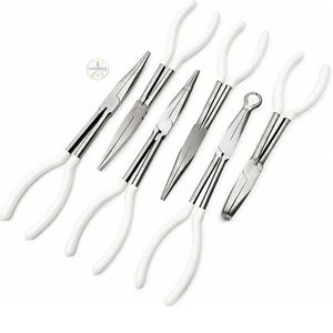 Luminex Jewelry Pliers Set Stainless Steel White Handle <b>Precision</b> <b>Tools</b> for DIY Craft Making - Product Image 4
