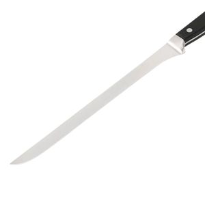 Cuchillos de Trinchar Negros con Triple Remache y Hoja Recta Plateada para Rebanar Jamón con Precisión, Preparar Carne y Servir en la Cocina - Product Image 2