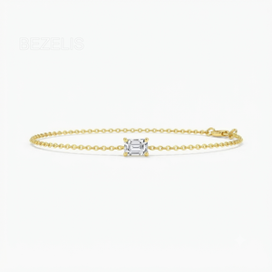 Pulsera de tenis atemporal con diamantes cultivados en laboratorio de corte redondo, pulsera de cadena de oro con diamantes cultivados en laboratorio de corte radiante, de lujo ético y herencia familiar S - Product Image 2