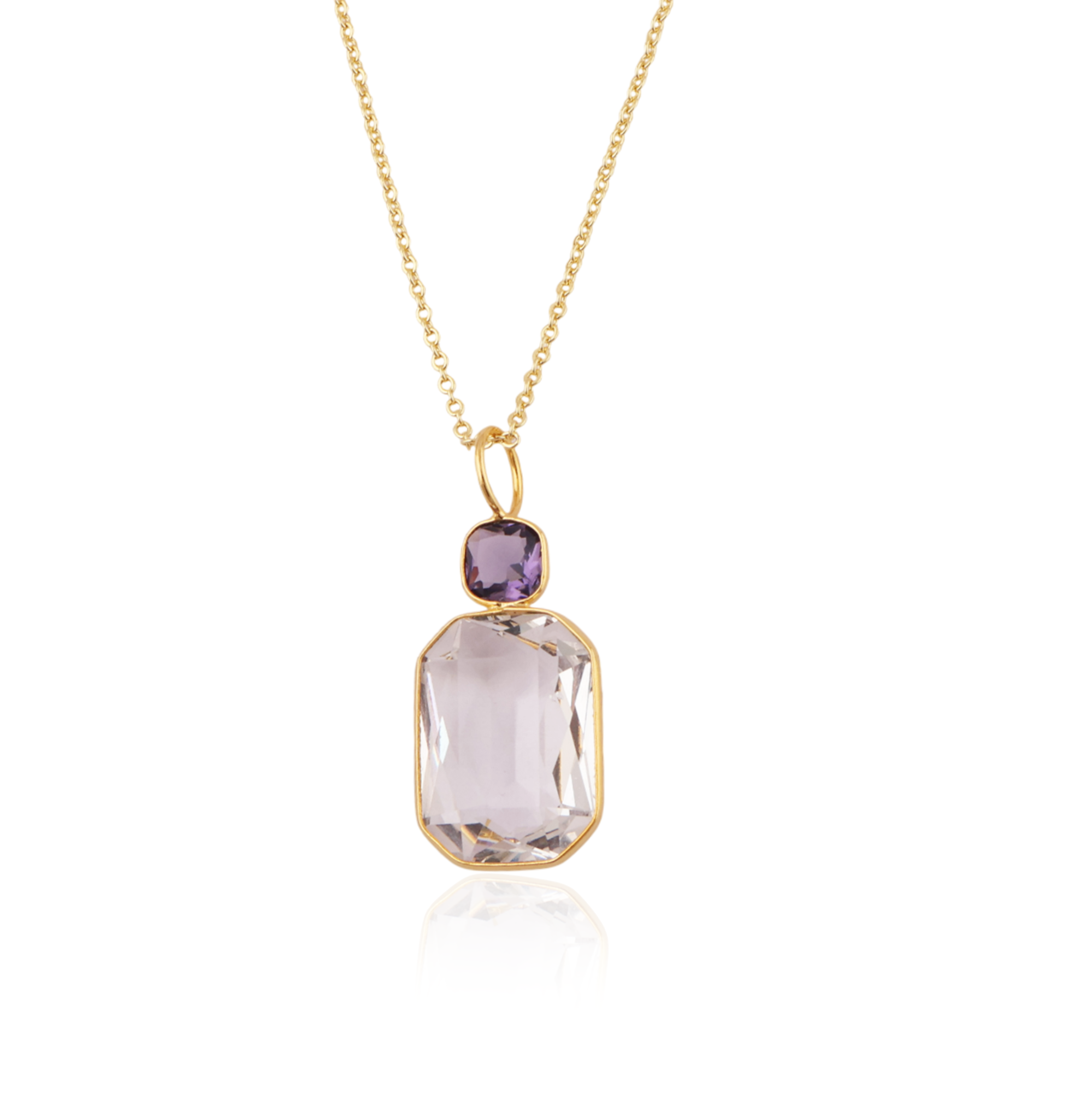 3.Quartz améthyste violet avec quartz cristal