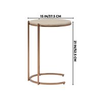 Table d'appoint réglable en acier avec plateau en marbre, design moderne, durable pour hôpital, bureau, salon