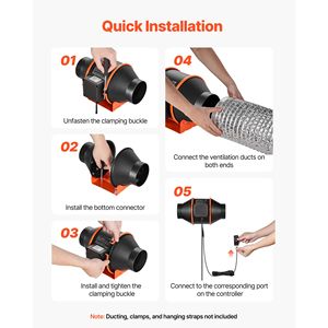 Ventilatore Inline EC da 4 Pollici, 205 CFM, 3 Velocità, 10 Velocità con Controllo PWM e Timer, Pale in Plastica - Product Image 6