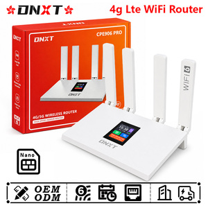 Routeur 4G LTE DNXT Cat4 2,4 GHz avec carte SIM 4G, WiFi 6 300 Mbps, routeur WLAN LCD AP/Station, routeur WiFi avec carte SIM pour usage professionnel - Product Image 1