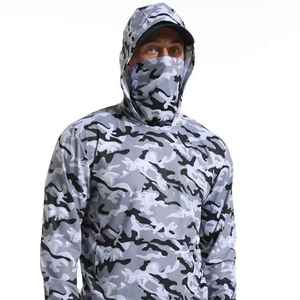 Camisa de Pesca Unisex con Capucha, Manga Larga, Transpirable, UPF 50, Spandex/Poliéster, Ropa Deportiva - Product Image 1