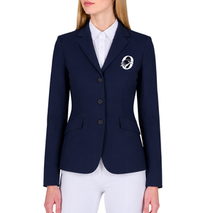 <b>Navy</b> Blue Equestrian <b>Jacket</b> <b>for</b> <b>Women</b> Tailored Riding Blazer Classic Horse Riding Competition Coat Custom OEM Wholesale Apparel - Product Image 1