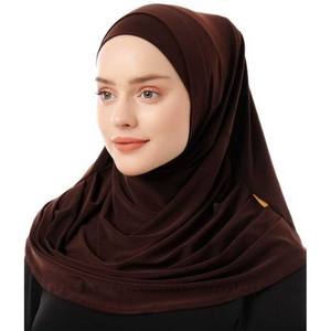 Vente en gros de foulards et châles unis personnalisables pour femmes musulmanes, doux et extensibles, en jersey modal, tissus hijab en modal imprimés en Inde - Product Image 3
