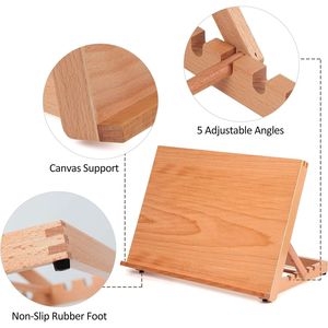 Mesa de Dibujo de Madera de 5 Posiciones, 16 1/2 X 12 1/8 Pulgadas, para Dibujar y Bocetar - Product Image 3