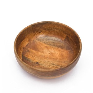 Bol rond en teck artisanal de style scandinave, vente en gros à Moradabad - Product Image 5