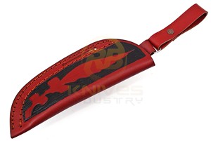 Étui à couteau en cuir véritable fait main, sur mesure, pour lame fixe, en cuir de vachette, avec passant de ceinture, pour la chasse, le camping, EDC, étui à couteau, fournisseur OEM - Product Image 4