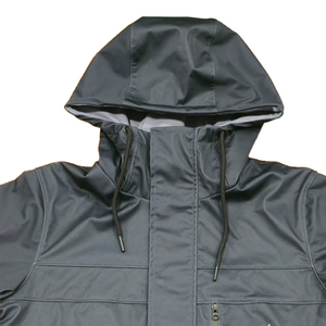 <b>Men's</b> Eco-Friendly Casual Warm Stand Collar Zipper Closure <b>Long</b> Length <b>Jacket</b> with Front Logo Spring/Autumn Workwear - Product Image 3