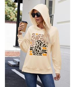 Sudadera con capucha de invierno para mujer, 100% algodón, manga larga, cuello caído, estampada, cómoda, de Bangladesh, la más vendida. - Product Image 5