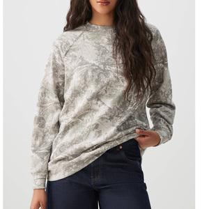 เสื้อสเวตเชิ้ตคอกลมลายพรางฤดูหนาว แขนยาว ระบายอากาศได้ดี สวมใส่สบาย ออกแบบได้ตามต้องการ สำหรับผู้หญิง ผ้าฝ้าย/โพลีเอสเตอร์บุซับใน - Product Image 3