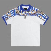 Ensemble polo et short pour homme INDEX, imprimé rayé bleu, vêtements décontractés d'été, respirant, polyester et coton, vêtements de sport