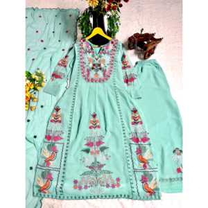 Conjunto Elegante de Top y Pantalón con Dupatta para Mujer, Ideal para Fiestas - Product Image 6