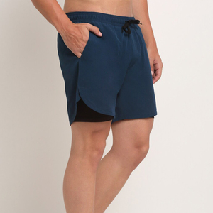 กางเกงวิ่งออกกำลังกายผู้ชายแบบสองชั้น ดีไซน์ระบายอากาศ แห้งเร็ว ผ้าสแปนเด็กซ์/โพลีเอสเตอร์ ดิจิตอล - Product Image 4