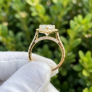 Anillo de Compromiso Premium con Diamante Cultivado en Laboratorio de 3 Quilates, Corte Corazón, E VVS2 VS1, Diseño Romántico de Anillo de Promesa con Halo - Product Image 5