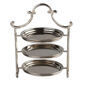 Table Accessories Fruits Cupcake Dessert Display Stand Stainless Steel Round <b>Plates</b> 3 Tier Cake Stand For Baby <b>Shower</b> Parties - Product Image 1