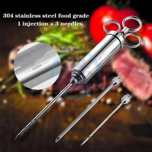 Injecteur de marinade pour grillades, 2 oz, en acier inoxydable, pour viande de dinde, seringue de cuisson avec 2 à 5 aiguilles - Product Image 5