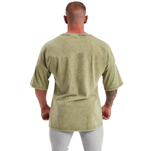 T-shirts pour hommes délavés à l'acide, style vintage, en coton, coupe oversize, respirants et confortables – Collection 2026, les plus vendus - Product Image 3