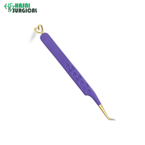 แหนบต่อขนตาแบบมืออาชีพ รูปทรงหัวใจ ปลายตรงและปลายไฟเบอร์ 45 องศา โดย Hasni Surgical - Product Image 2