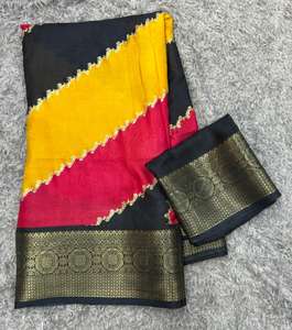 Último modelo deslumbrante de sari indio de diseño tradicional en algodón Mull, exclusivo para fiestas y bodas, sari llamativo. - Product Image 4