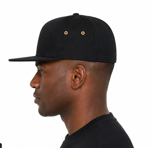 Gorra Snapback Negra Personalizada con Visera Plana, Parche Bordado, Gorra de Béisbol, Estilo Urbano, Hip Hop - Product Image 3