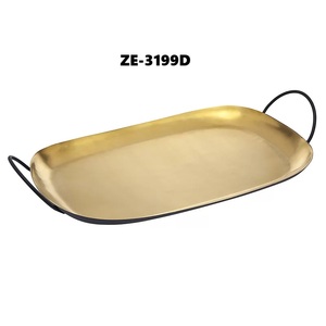 Modern Aluminum Rope Decorative Tray Vertical Pattern Christmas Multi-functional Elegant Dining <b>Table</b> <b>Kitchen</b> Counter Decoration - Product Image 1