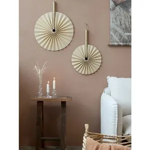 Handmade Bamboo Wall Fan Natural Bamboo Hanging Decor Eco Friendly Wall <b>Decoration</b> for Home Hotel Resort - Product Image 3