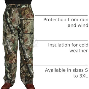 Pantalon de chasse d'hiver robuste coupe-vent, résistant à l'eau, respirant, multi-poches, équipement de randonnée - Product Image 2