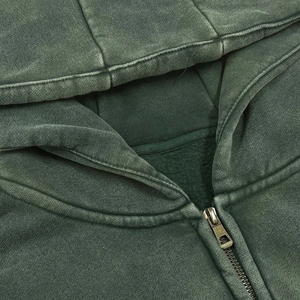 เสื้อฮู้ดเปล่าคุณภาพสูงแบบยูนิเซ็กซ์ ผ้าฝ้าย ทรงพูลโอเวอร์ สกรีนโลโก้ได้ตามต้องการ เสื้อฮู้ดผู้ชายสไตล์วินเทจทรงโอเวอร์ไซส์ สตรีทแวร์ - Product Image 5