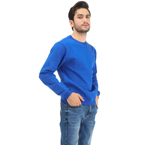 Men's Thick <b>Pullover</b> <b>Jumpers</b> O Neck Long Sleeves Sweatshirt Embroidery Logo Winter Fleece Designer Solid Pattern 100% Cotton - Product Image 3