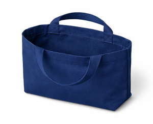 Custom Recycling Fabric Bag Standard Size 12 Oz Cotton <b>Canvas</b> Tote Bag Blue <b>Plain</b> Reusable Grocery Shopper Bag Gusset bottom - Product Image 3