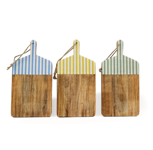 Floral Blue Enamel Print Acacia Wood Chopping Board Easy To Clean <b>Kitchenware</b> Item Direct Fruits Chopper At Good Price - Product Image 6
