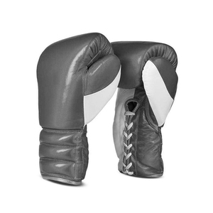 Guantes de Boxeo de Cuero Azul con Cierre de Cordones en la Muñeca para Adultos, para Entrenamiento y Uso Competitivo - Product Image 4