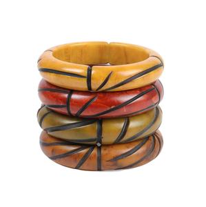 Bracelet jonc en résine sculptée irrégulière, de bonne qualité, nouveaux styles, bijoux pour femmes disponibles - Product Image 5