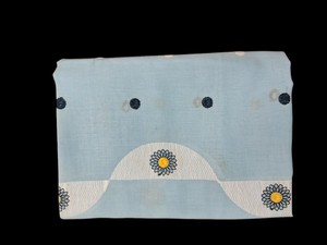 Tissu en coton bleu ciel de qualité supérieure avec broderie florale tournesol et accents à pois - Textile tissé doux et respirant - Vente chaude - Product Image 3