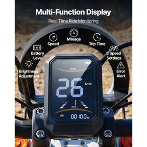 Moto Elettrica da Strada per Adolescenti e Adulti, Motore 2000W, Velocità 31 MPH, Autonomia Massima 31 Miglia, Batteria 48V 22.5Ah - Product Image 5
