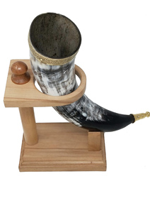 Jarras de toro de búfalo Norns, cuernos decorativos pulidos para beber, rindiendo homenaje, destinos nórdicos, saborear Cerveza, Té, tocar artesanías - Product Image 6