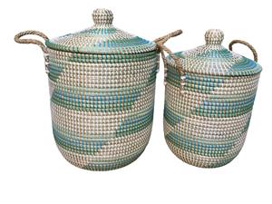 Panier de rangement tissé à la main, panier organisateur naturel pour la décoration de la maison, fournisseur en gros du Vietnam - Product Image 5