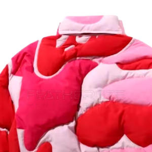 Vestes matelassées slim respirantes et imperméables pour femmes, fabriquées sur mesure en usine OEM, avec col montant et motif cœur, idéales pour l'hiver – Qualité supérieure - Product Image 2